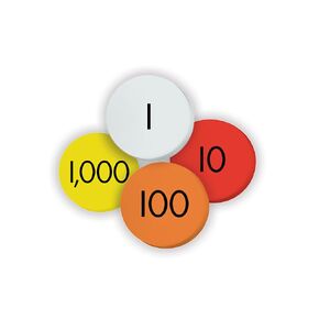 Sensational Math Place Value Discs 4-Value Whole Number Pack of 100