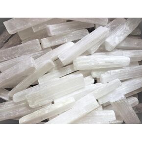 CircuitOffice Bulk Wholesale Lot: 3 LB 3-4" Selenite Logs Crystal Sticks Wand Blades