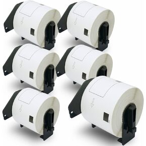BETCKEY - Compatible Shipping Labels Replacement for Brother DK-1202 (2.4 in x 3.9 in), Use with Brother QL Label Printers [6 Rolls/1800 Labels]