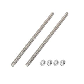 Fully Threaded Rod - 5pcs M12 x 100mm 304 Stainless Steel Threads Bar Studs Rods, 10pcs M12 x 1.75mm Metric Coarse Thread Hex Nuts