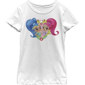 Nickelodeon Shimmer and Shine Genie Heart Girls Short Sleeve Tee Shirt
