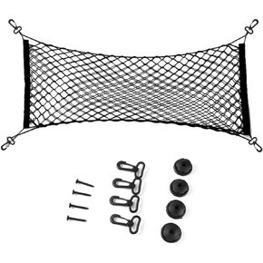 43 x 24 Inch Cargo Net Stretchable, Adjustable Elastic Organizer Storage Net Nylon Trunk Boot Netting Storage for SUVs, Truck Bed or Trunks