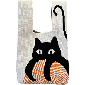 Cute Wrist Bag for Women Trendy Knit Handbag Small Purse for Mom Girlfriend Birthday Christmas Valentines