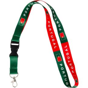 Desert Cactus Country of Portugal Lanyard Flag Car Keys ID Badge Holder Keychain Souvenir Portuguese Detachable Breakaway Snap Buckle (Lanyard)