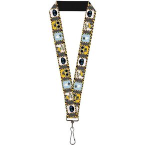 Buckle Down Lanyard-1.0-Wall-e & Eve Pose/face Hazard Blocks Gray/ye