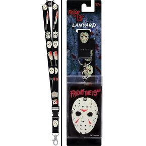 Ata-Boy Friday The 13th Jason Mask Reversible Lanyard with Breakaway Clip and ID Holder