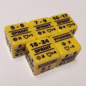 5X Battletech Alpha Strike Sprint Movement and Stunned Modifier Dice