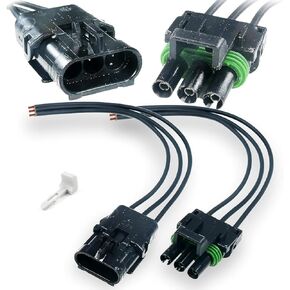 1-Pack (Male to Female Pigtail 12 GA) Weather-Pack 2-Pin 20 Amp, Connector Harness Multi-Purpose
