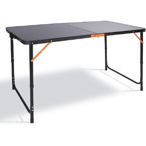 Folding Camping Table,Outdoor Adjustable Height Table,Lightweight Backyard Foldable Camp Table for Picnic,Party,BBQ,Beach,Hiking,Black in Kuwait