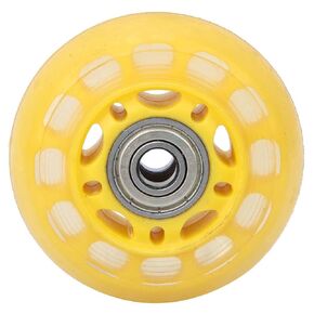 Garosa Luggage Wheels Replacement Caster Wheel PU Wheel Replacement for Luggage Cart Skates Furniture Workbench Trolley with 608ZZ Bearing 64x24x8mm Quiet Yellow