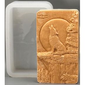 Wolf Moon Silicone Mold for SOAP Making Wax Resin Plaster