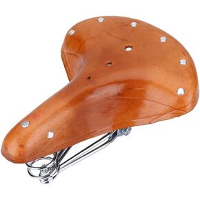 Unistrengh Retro Cushion Genuine Leather MTB Road Bikes Saddle Trunk Leather Seat Vintage Rivet Bicycle Saddles