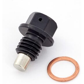 UTSAUTO Magnetic Oil Drain Plug M12x1.25 Magnetic Sump Drain Nut Aluminum Engine Magnetic Oil Drain Plug for Most Cars with M12x1.25 Threaded