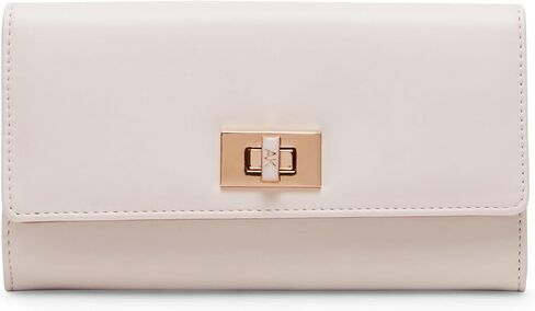 Anne Klein Women's Ak Large Flap Wallet with Enamel Turn Lock in Saudi Arabia