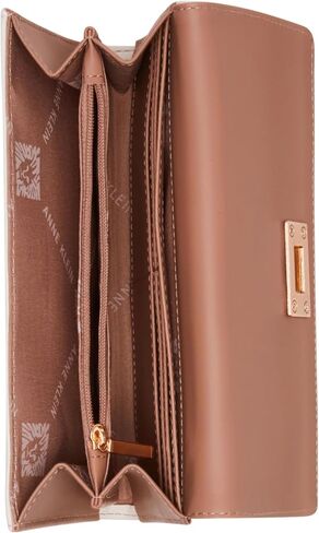 Anne Klein Women's Ak Large Flap Wallet with Enamel Turn Lock in Saudi Arabia
