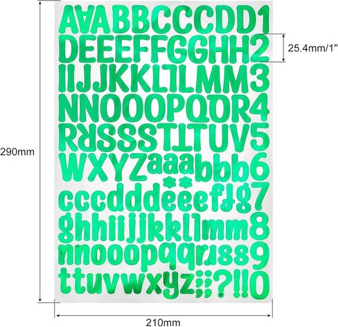 PATIKIL Letter Alphabet Number Stickers, Glitter Red 1" Reflective Labels Self Adhesive Vinyl Sticker for Classroom Organization, Sign, Door, Address, 6 Sheets, 126 Count/Sheet in Saudi Arabia
