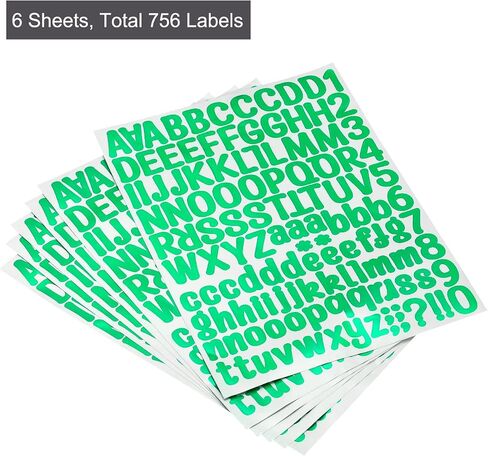 PATIKIL Letter Alphabet Number Stickers, Glitter Red 1" Reflective Labels Self Adhesive Vinyl Sticker for Classroom Organization, Sign, Door, Address, 6 Sheets, 126 Count/Sheet in Saudi Arabia