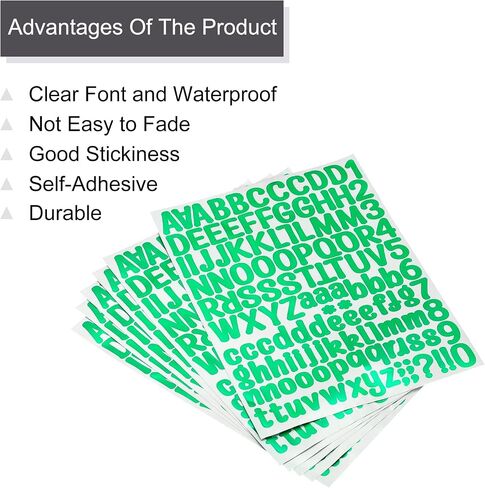 PATIKIL Letter Alphabet Number Stickers, Glitter Red 1" Reflective Labels Self Adhesive Vinyl Sticker for Classroom Organization, Sign, Door, Address, 6 Sheets, 126 Count/Sheet in Saudi Arabia