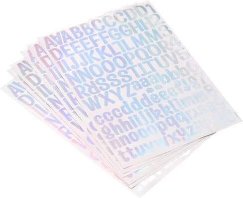 PATIKIL Letter Alphabet Number Stickers, Glitter Red 1" Reflective Labels Self Adhesive Vinyl Sticker for Classroom Organization, Sign, Door, Address, 6 Sheets, 126 Count/Sheet in Saudi Arabia