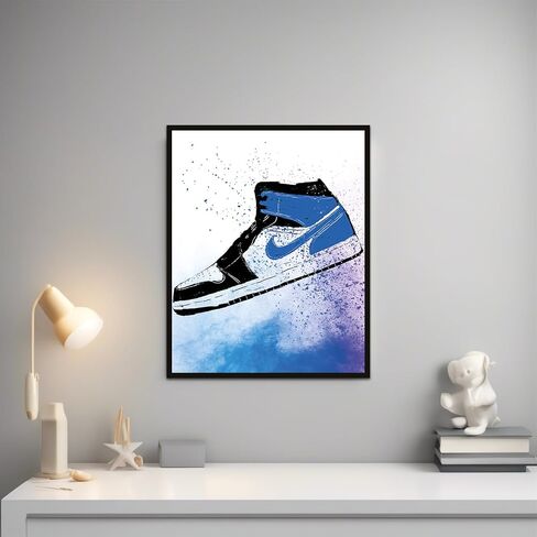 Selesmir Design Sneaker Poster Sneaker Bedroom Decor Unframed Set of 4 (8x10 Inches) Gym Shoes Stacked Shoebox Collection Aesthetic Cool Wall Art Prints for Teen Boys Guys Men Cave in Saudi Arabia