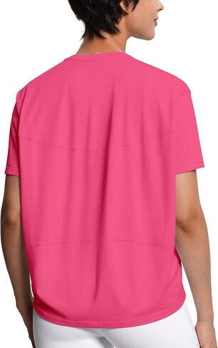 تي شيرت Origiwish نسائي قصير الأكمام للتمرين، قمصان رياضية فضفاضة مناسبة للجيم، قمصان كاجوال للجري واليوجا in Kuwait