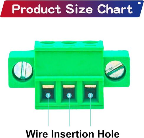 8 PCS 3.81mm 3 Pin Phoenix Type Connector with Screwable Flanges Green PCB Screw Plug Terminal Block 3 Pole in Saudi Arabia