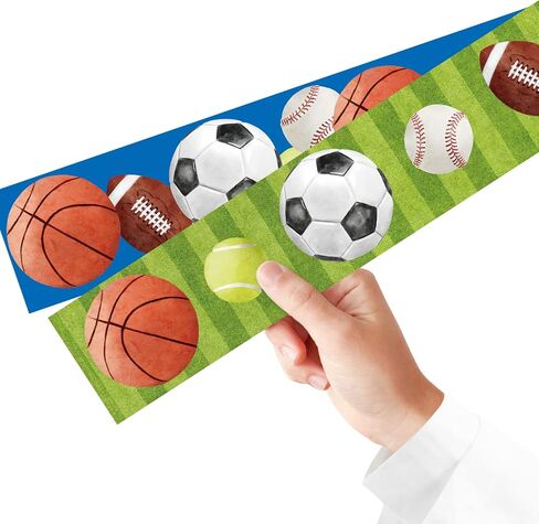 Sport Bulletin Board Borders Sports Double Side Straight Border Trim for Classroom Whiteboard Chalkboard School Decoration Decor Teacher Supplies 3 in X 36ft in Saudi Arabia