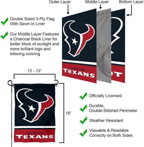 Houston Texans Double Sided Garden Flag in Saudi Arabia