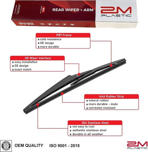Rear Wiper Arm Blade For Chevy HHR 2006-2011 OE Quality 15807605 22709463 2M PLASTIC in Saudi Arabia