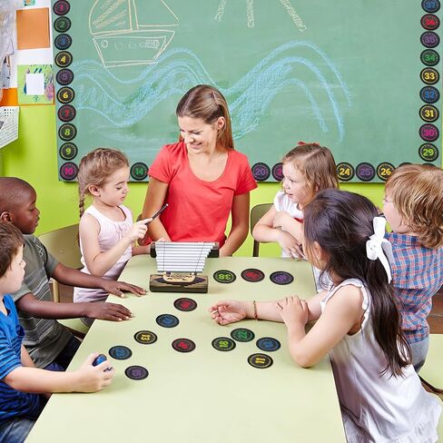 49 Pcs Numbers Magnetic Accents Round Chalkboard Brights Number Magnets Circle Magnetic Calendar Numbers Colorful Cutouts Decors for Whiteboard Calendar Bulletin Border in Saudi Arabia