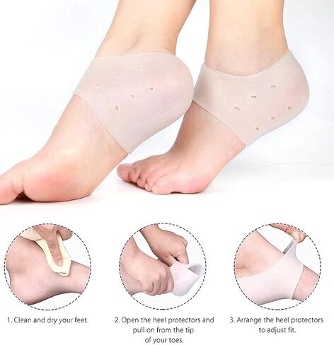 Gu Cheng Silicone Heel Protector, Moisturizing, Unisex, Shoe Insert, 2 Pairs in Saudi Arabia