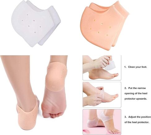 Gu Cheng Silicone Heel Protector, Moisturizing, Unisex, Shoe Insert, 2 Pairs in Saudi Arabia