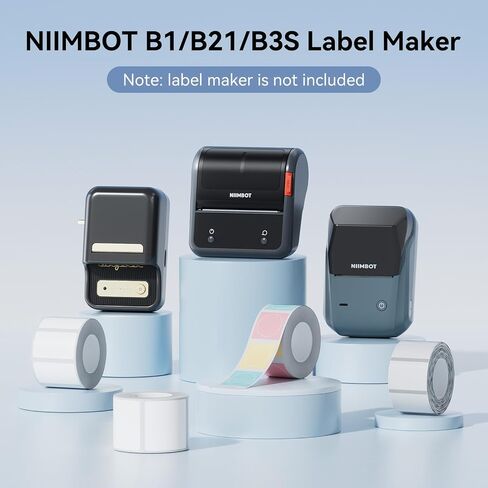 NIIMBOT 2 Rolls Labels for B1/B21/B3S Label Maker, 34 x 34 mm (1.34'' x 1.34'') 200 Labels/Roll, Thermal Label Tape for Home Office Small Business Labeling Tape Replacement(Colorful) in Kuwait
