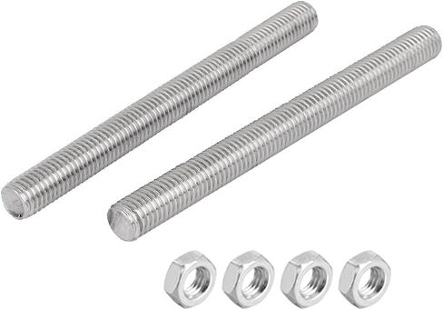 قضيب ملولب بالكامل - 5 قطع M12 x 100 مم 304 قضبان مسامير من الفولاذ المقاوم للصدأ، 10 قطع M12 x 1.75 مم متري صواميل سداسية خشنة in Saudi Arabia