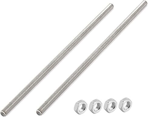 قضيب ملولب بالكامل - 5 قطع M12 x 100 مم 304 قضبان مسامير من الفولاذ المقاوم للصدأ، 10 قطع M12 x 1.75 مم متري صواميل سداسية خشنة in Saudi Arabia
