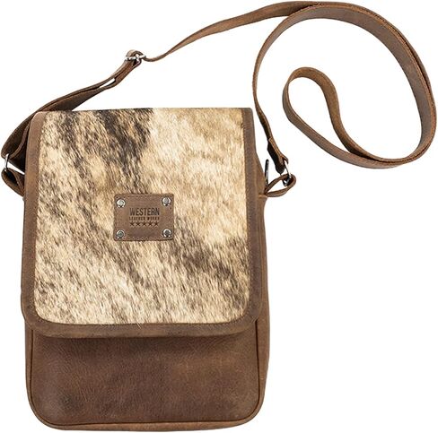Rectangular Cowboy Satchel Handmade from Full Grain Leather - Furry in Kuwait