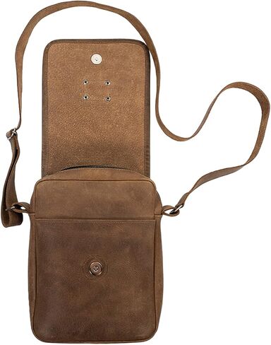 Rectangular Cowboy Satchel Handmade from Full Grain Leather - Furry in Kuwait