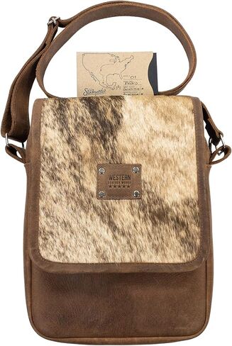 Rectangular Cowboy Satchel Handmade from Full Grain Leather - Furry in Kuwait