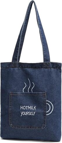 Denim Crossbody Hobo Bag Shoulder Bag for Women Casual Lightweight Handbag for Shopping Work Travel in Kuwait