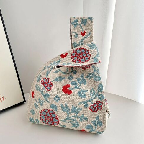 حقيبة معصم لطيفة للنساء حقيبة يد محبوكة عصرية ومحفظة صغيرة للأم والصديقة وأعياد الميلاد وعيد الميلاد وعيد الحب in Kuwait