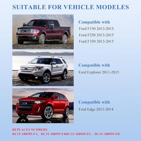 شاشة WonVon 8 بوصات  Uconnect Sync 2 LCD مع محول رقمي للتنقل بشاشة تعمل باللمس مناسب لسيارة Ford F150 F250 F350 Explorer Edge 2011-2015 يستبدل # LQ080Y5DZ03 DC3T-18B955-FA in Kuwait