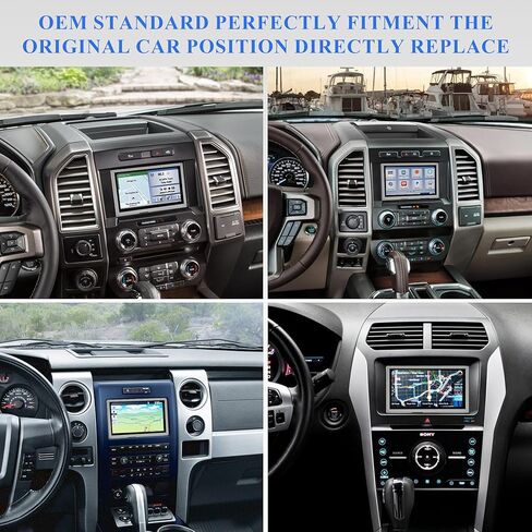 شاشة WonVon 8 بوصات  Uconnect Sync 2 LCD مع محول رقمي للتنقل بشاشة تعمل باللمس مناسب لسيارة Ford F150 F250 F350 Explorer Edge 2011-2015 يستبدل # LQ080Y5DZ03 DC3T-18B955-FA in Kuwait