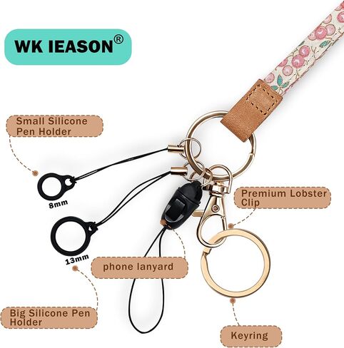 WK IEASON Lanyard Neck Strap Keychain ID Holder Keyring Keys Badge Holder Phone Camera Strap holder Pen Holders in Saudi Arabia