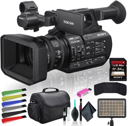 كاميرا فيديو Sony PXW-Z190V 4K XDCAM PXW-Z190V مع حقيبة مبطنة وإضاءة LED وبطاقة ذاكرة سعة 64 جيجابايت والمزيد من الحزمة الأساسية in Saudi Arabia