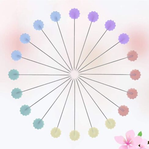 200pcs Plum Blossom Head Pins Flower Plastic Head Push Pins Patchwork Pins Sewing pins,Quilting pins,Straight pins Sewing,Sewing pins for Fabric,pins Sewing for DIY Sewing Crafts in Saudi Arabia