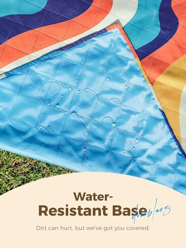 Beach Picnic Blanket, Dual Layer, Sandproof Water Resistant Beach Blanket, Packable, Washable, Great for Camping, Outdoors, Festivals, 71"x95" Large Size for Family Trip, Gifts for Dad in Kuwait