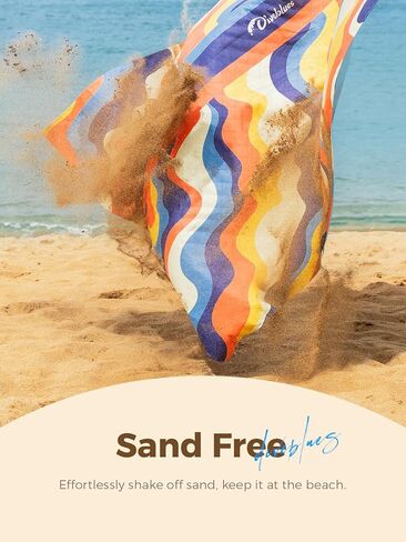 Beach Picnic Blanket, Dual Layer, Sandproof Water Resistant Beach Blanket, Packable, Washable, Great for Camping, Outdoors, Festivals, 71"x95" Large Size for Family Trip, Gifts for Dad in Kuwait