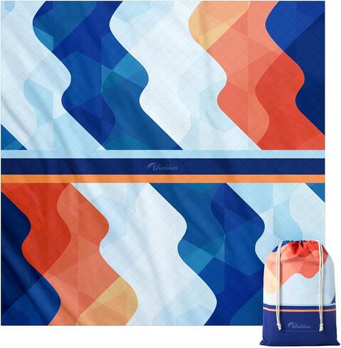 Beach Picnic Blanket, Dual Layer, Sandproof Water Resistant Beach Blanket, Packable, Washable, Great for Camping, Outdoors, Festivals, 71"x95" Large Size for Family Trip, Gifts for Dad in Kuwait