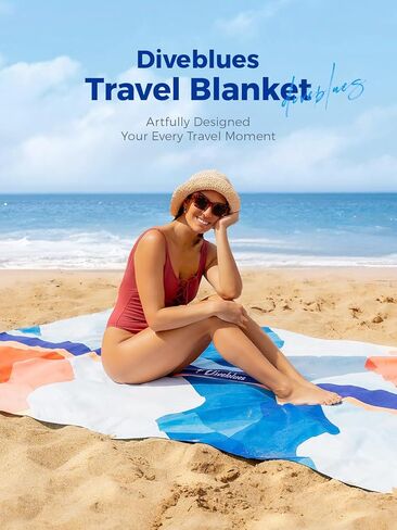 Beach Picnic Blanket, Dual Layer, Sandproof Water Resistant Beach Blanket, Packable, Washable, Great for Camping, Outdoors, Festivals, 71"x95" Large Size for Family Trip, Gifts for Dad in Kuwait