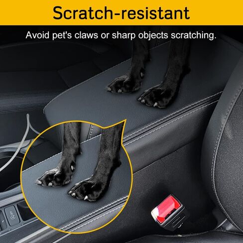 A ABIGAIL Center Console Armrest Cover Compatible with Honda Civic 2022 2023 PU Leather Arm Rest Box Lid Middle Console Cover Seat Protector Armrest Cushion Pad (Red Stitches) in Saudi Arabia
